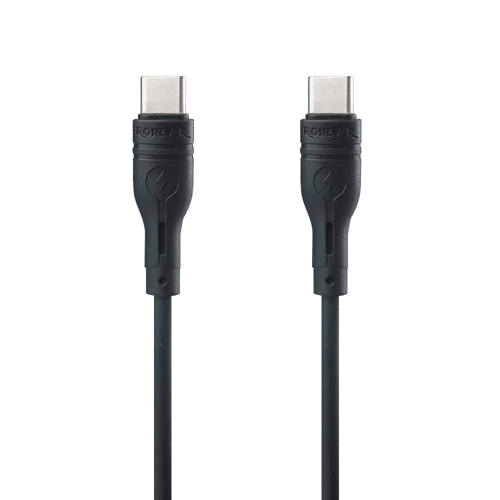 [RONEVER] 液態軟膠充電傳輸線(C-C) VPC174 黑, , large