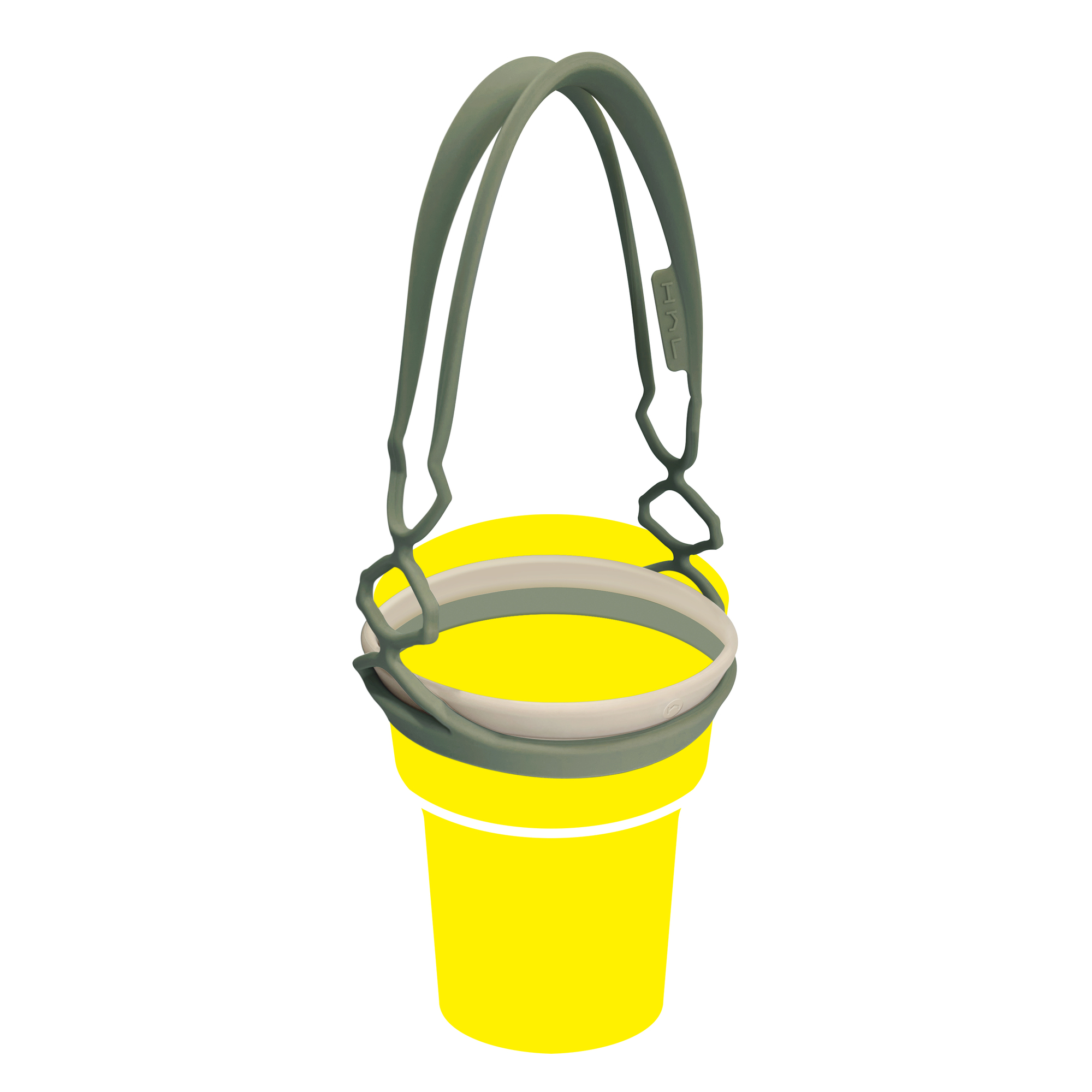 [HhL] Ling-Bei Plus-Cup Carrier Bag (Army green & sandy brown), , large