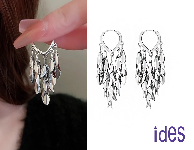 [ides愛蒂思] 輕珠寶時尚設計都會系列耳環/麥穗流蘇, , large