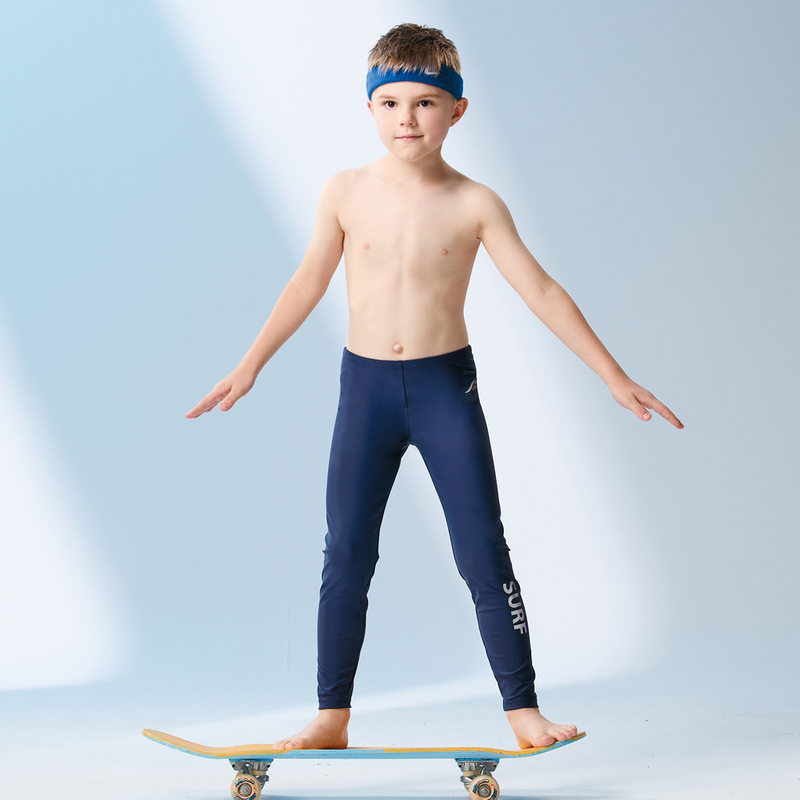 莫妮娜 台灣製 兒童 運動機能長褲 丈青 (男女適用), , large