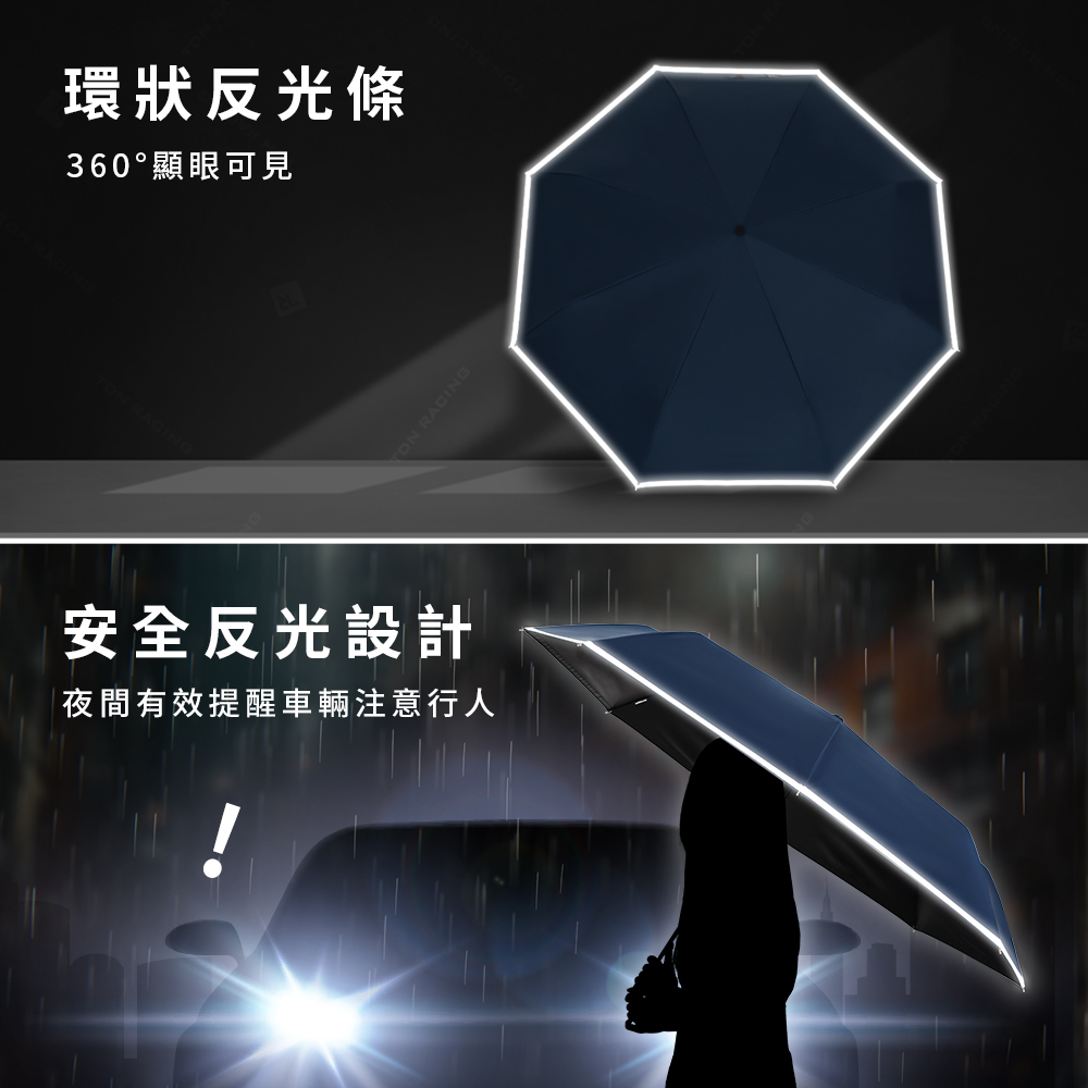 [TDN] Daganghao Quick-Drying Invincible Folding Umbrella (Windproof and Sunscreen Parasol B5583) Black, , large