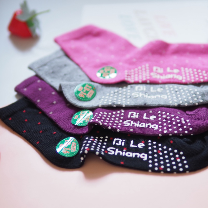 [Kaimei Cotton] 12 pairs of random excellent MIT Taiwan made pure cotton 1/2 non-slip children's socks water jade dot style 13-16cm, , large