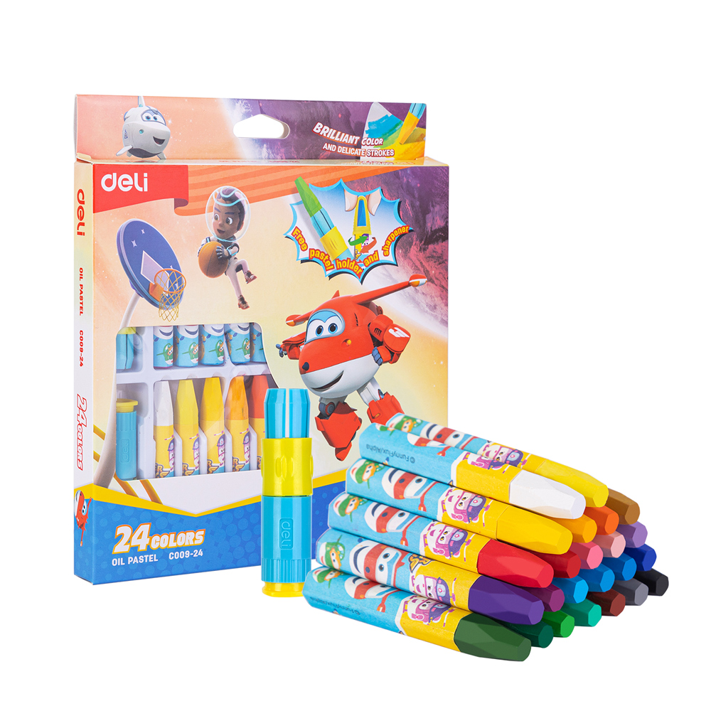 【得力Deli】Super Wings蠟筆/24色, , large