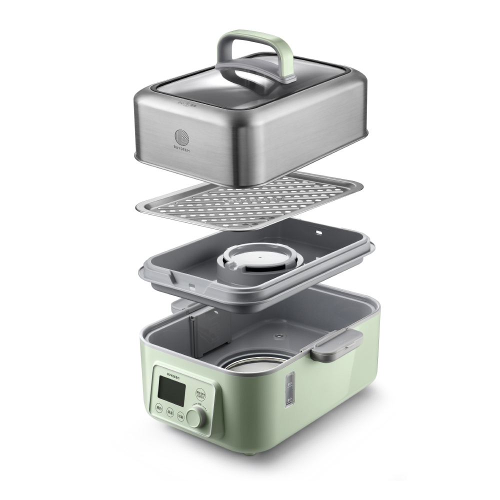 【BUYDEEM北鼎】多功能養生 雙層蒸煮鍋 蒸燉鍋 燉煮鍋 雙燉盅 全配 G561-贈好禮(日本不鏽鋼三德刀16.5CM), , large