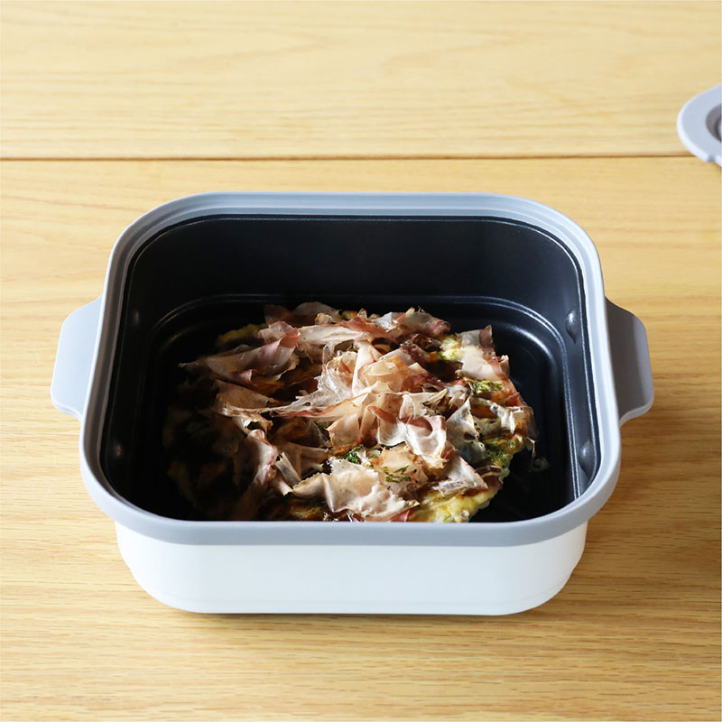 MICROWAVE OVEN GRILL PAN SQUARE 2 SIDES GRILLED, , large