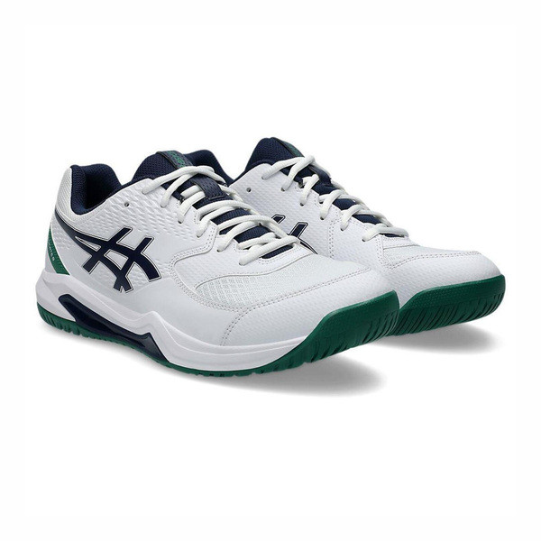 Asics Gel-dedicate 8 2E 男 網球鞋 寬楦 穩定 靈活 抗扭 白 綠 [1041A410-105], , large