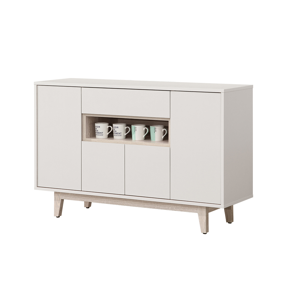 【唯熙傢俱】紀薇橡木雙色4尺餐櫃, , large