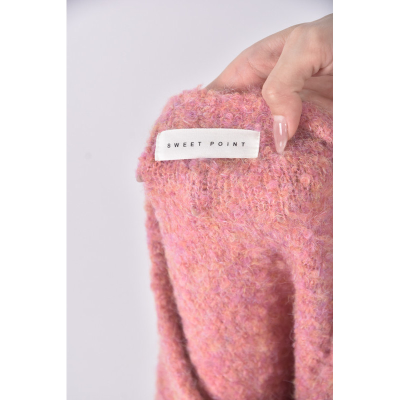 (XL) sweet point韓牌質感圓領粉色長袖上衣二手衣, , large