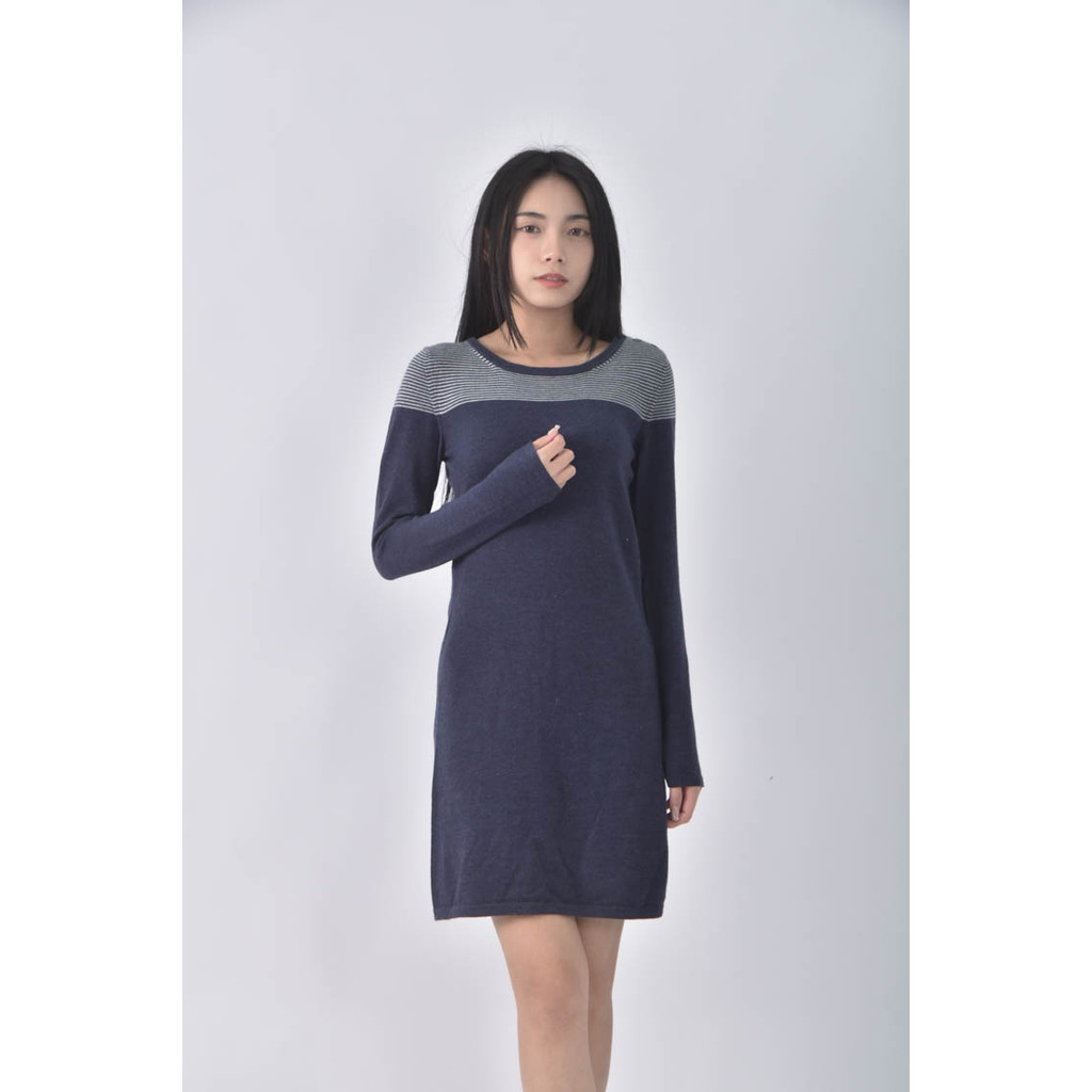(S) agnes b質感條紋藍色洋裝二手衣, , large