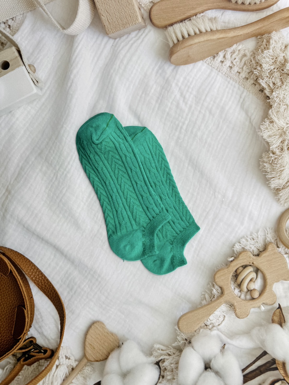 【RUNWAY】《RUNWAY SOCKS》Japanese/Korean Style Candy Socks &ndash; 22 Colors, Double Cylinder No-Show Socks &ndash; Medium Green Limited Quantity &ndash; While Supplies Last, , large