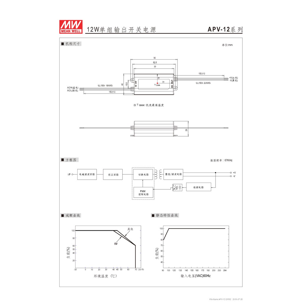 明緯 12W單組輸出LED光源電源(APV-12-24), , large