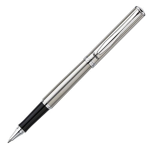 【 Pentel 飛龍 】Sterling 不鏽鋼系列 鋼珠筆 筆桿銀/黑芯 0.7mm /支 K600（可免費刻字）, , large