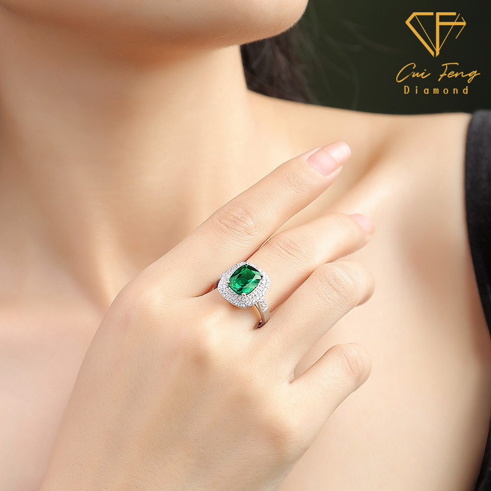 【CF鑽飾】女戒 培育祖母綠《綠夢》2.5克拉 哥倫比亞祖母綠 鑽戒 戒指, , large