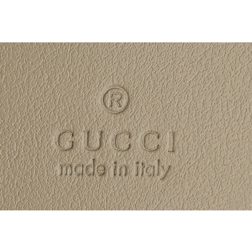 GUCCI GG Marmont 山行紋縫線皮革卡片小短夾/象灰色, , large