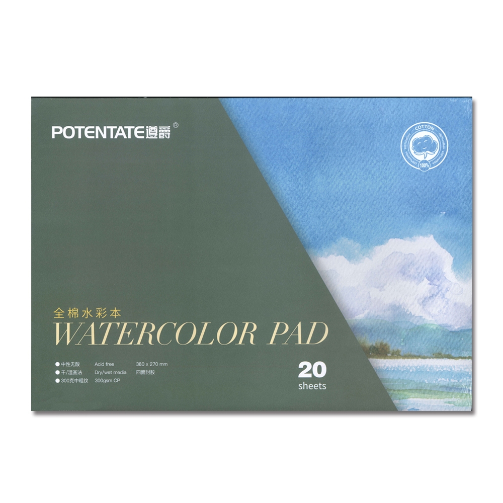 普思AP 【遵爵】藝術家級全棉水彩紙 中粗紋-本裝16K-Z4920853
