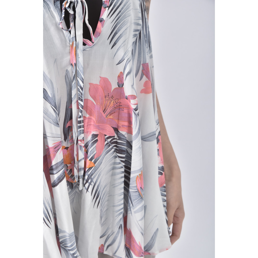 (S) ob style質感印花白色上衣二手衣, , large