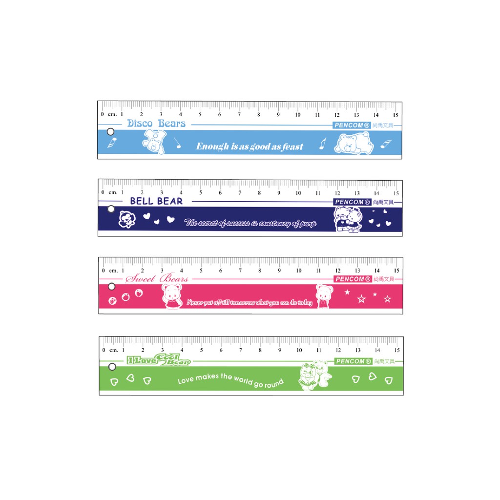 Pencom尚禹 15公分 粉彩尺 (RL-080C)*不挑色, , large