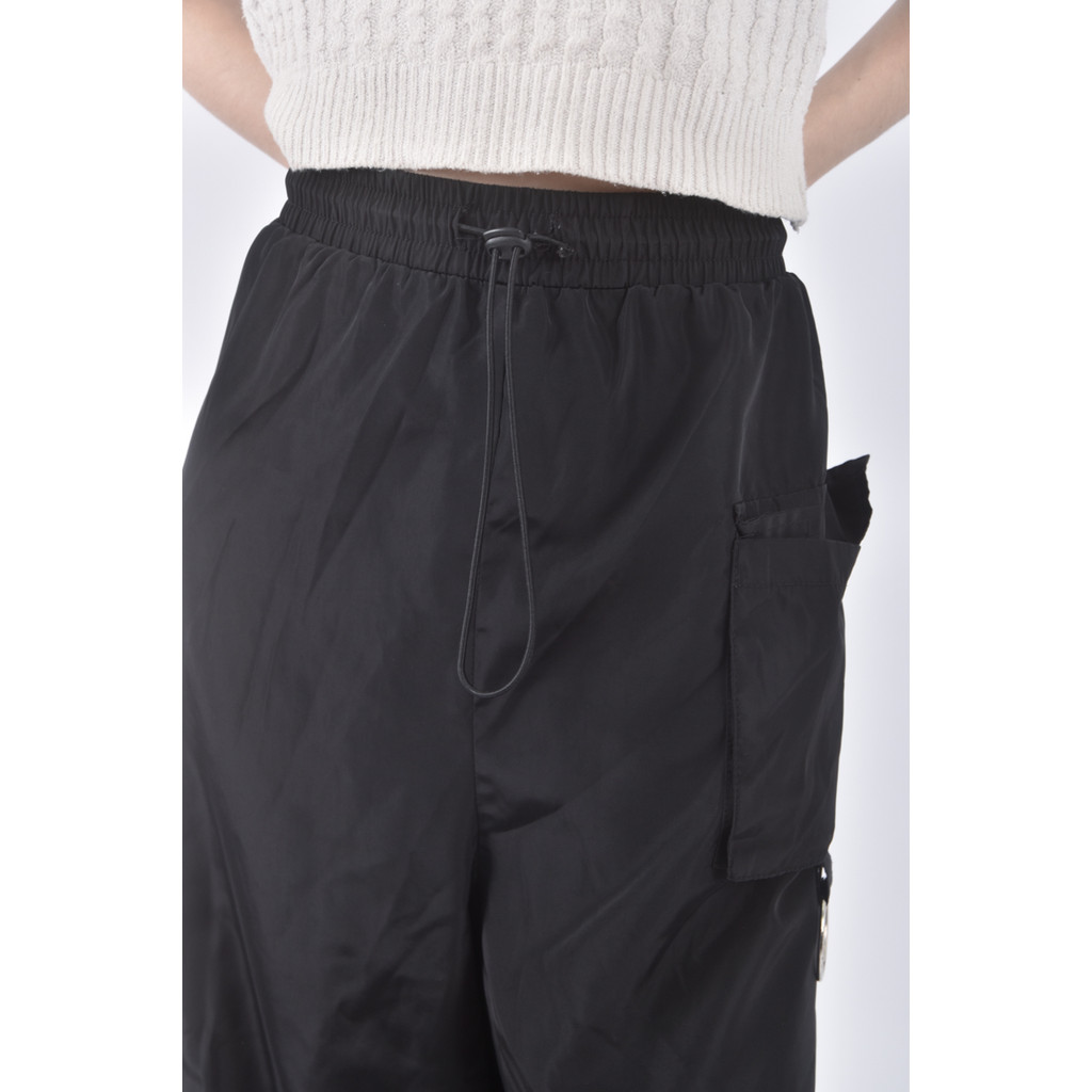 (4XL（含）以上) shein高腰質感黑色長褲二手衣, , large