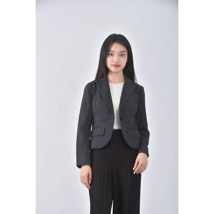(S) bossini ladies質感綠色外套二手衣, , large