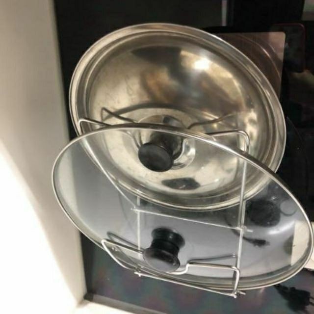 [熊好貼國際]鍋蓋 免鑽免釘(304不繡鋼 )平整光滑面(選重覆貼)粗糙紋路牆面皆可貼(選超黏貼) 無痕掛勾掛鉤, , large