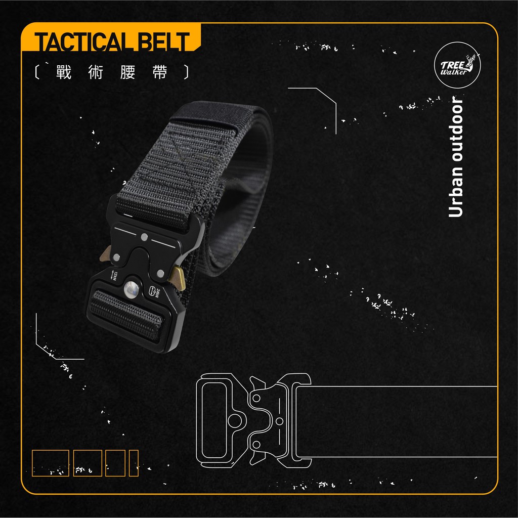 【Treewalker露遊】強化尼龍戰術登山腰帶  快扣多功能腰帶 (隨機出貨), , large