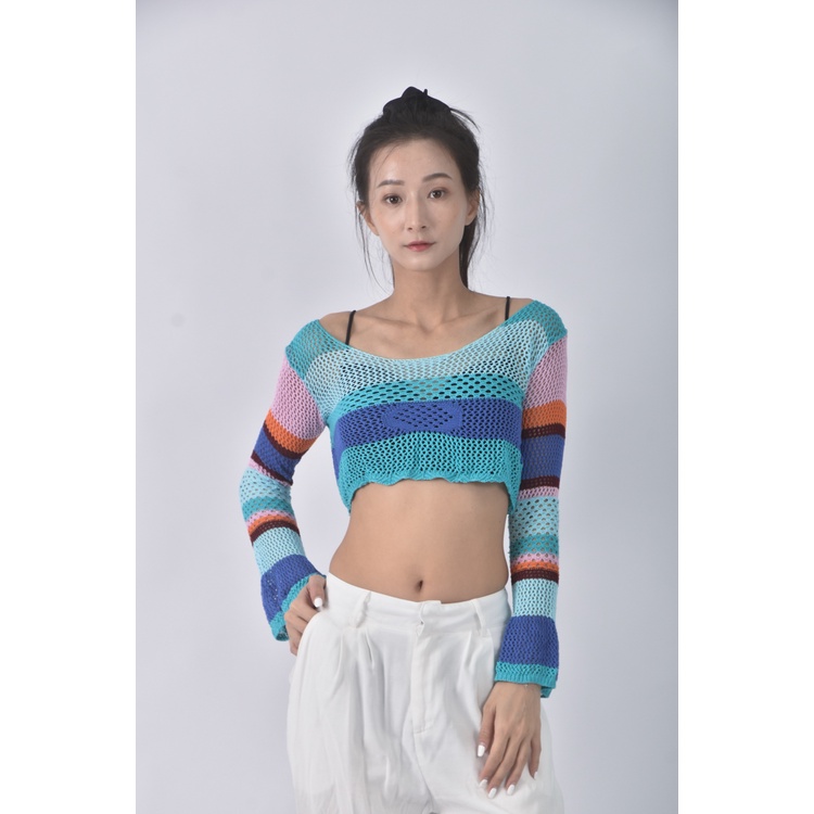 (M) 【安于晴Charlene私服】質感針織藍色罩衫二手衣, , large