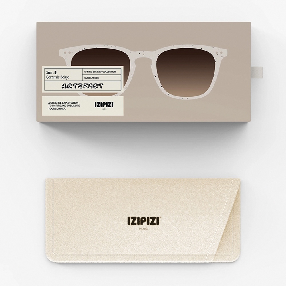 IZIPIZI Sun 太陽眼鏡 墨鏡 成人尺寸 #E框(多色任選) 瓷褐白, , large