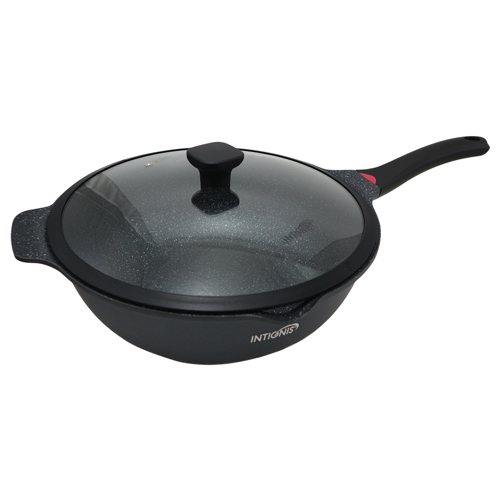 英國製INTIGNIS大理石鑄造深型不沾炒鍋-34cm-2支, , large
