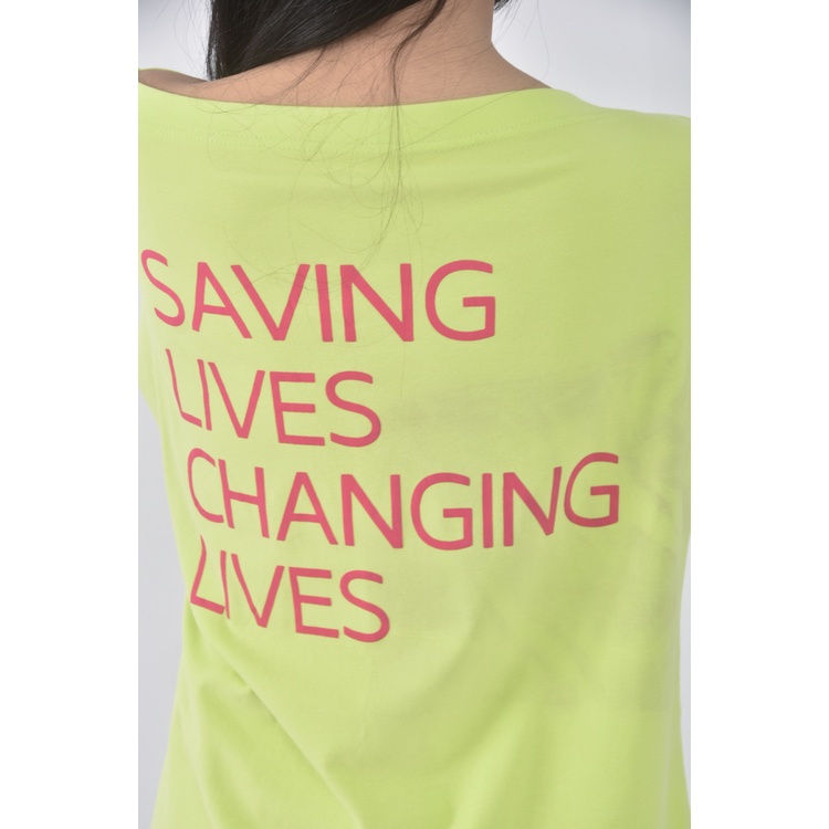 (XL) eqiange字母綠色短袖上衣二手衣, , large