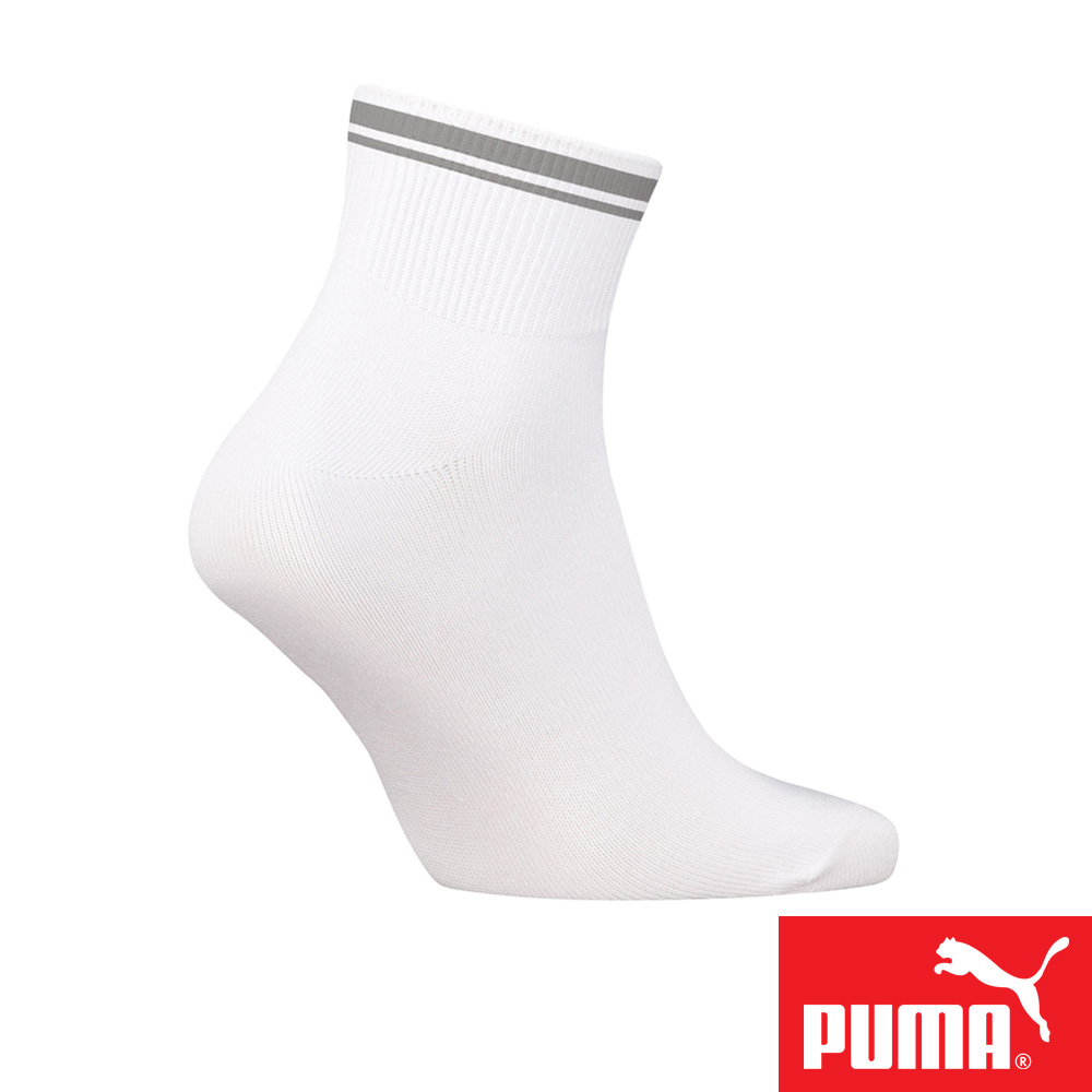 PUMA 男女款短筒襪1雙裝 彪馬 跳豹 男襪 女襪 襪子 短襪 腳踝襪 棉襪 柔軟 舒適 抗菌 除臭 耐磨 白灰 白藍, , large