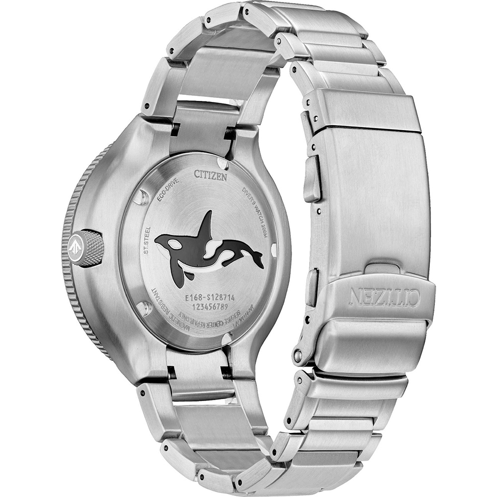 CITIZEN 星辰 PROMASTER 虎鯨 光動能200米潛水錶-46mm BN0231-52L, , large