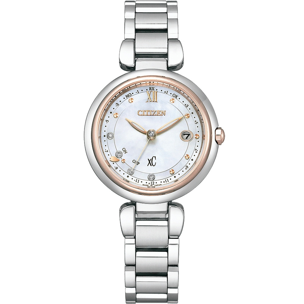 CITIZEN 星辰 XC 心蕊 輕奢限定版 鈦金屬 光動能電波女錶-29mm ES9466-65W