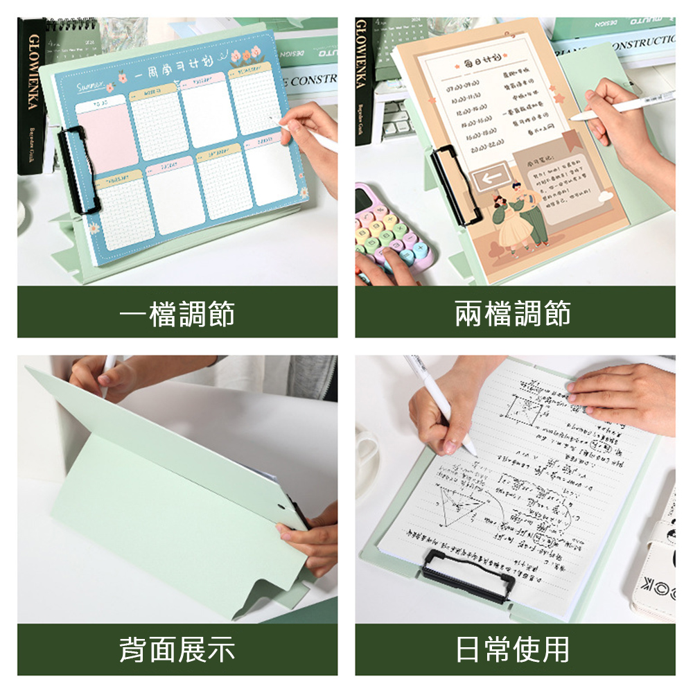 【龍品文創】莫蘭迪A4可立式丹麥夾-1入-黑色, , large