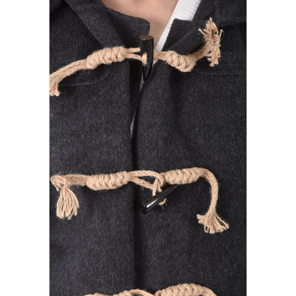 (F) ermarily排扣灰色外套二手衣, , large