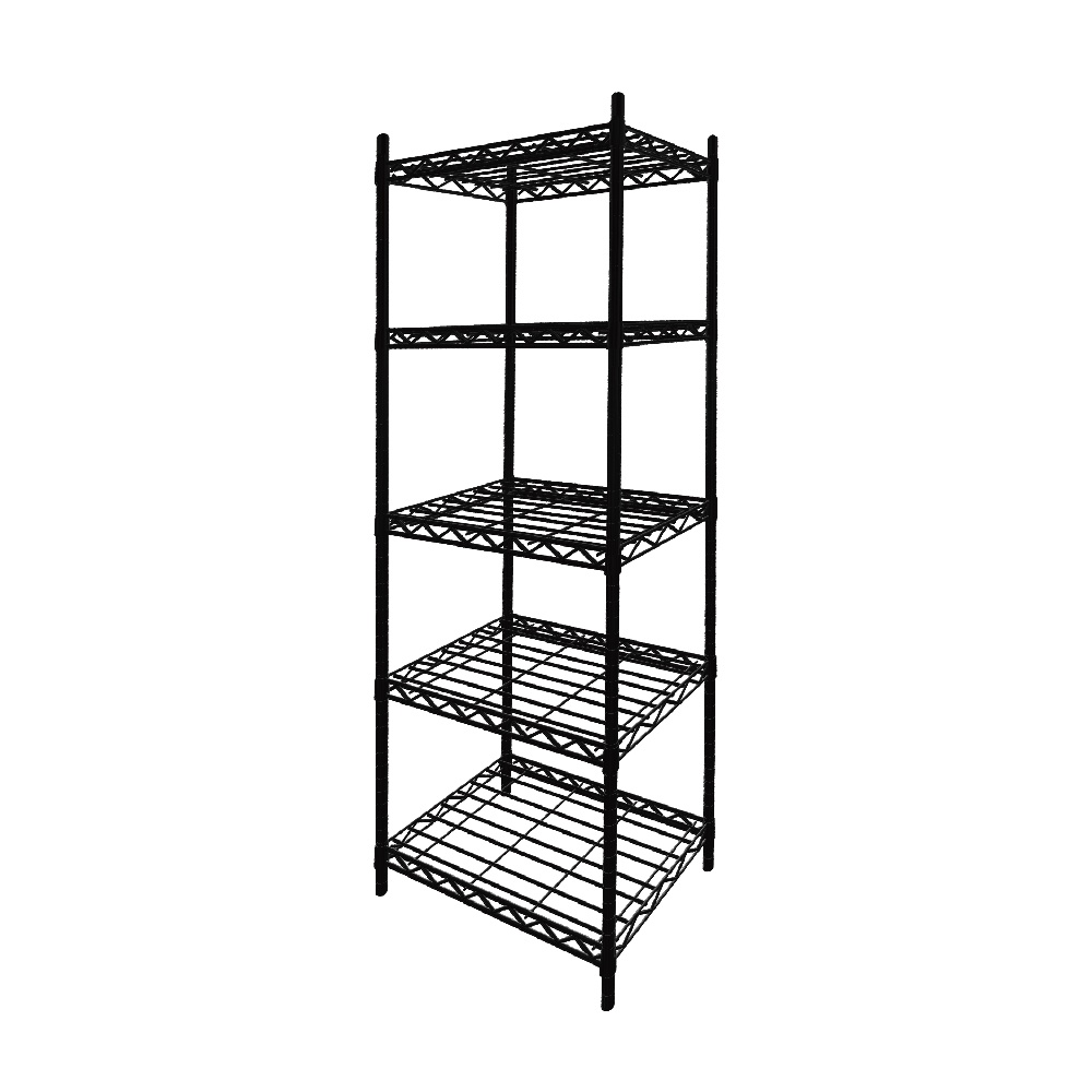 KIWISH 46x40x180H Black 5-Tier Wire Shelving Unit | Heavy Duty Metal Storage Rack | Made in Taiwan, Free Shipping, , large