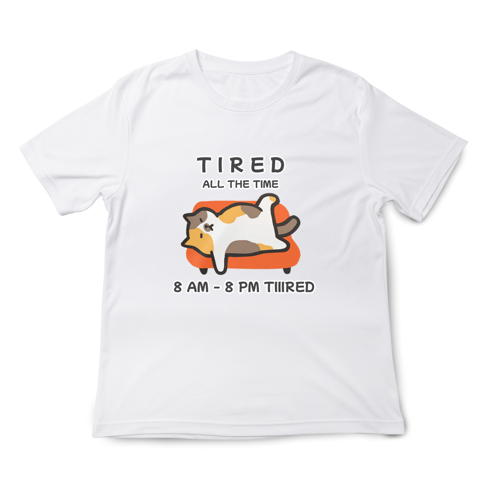 JZ TEE Calico Cat - Exhausted Graphic Tee, , large