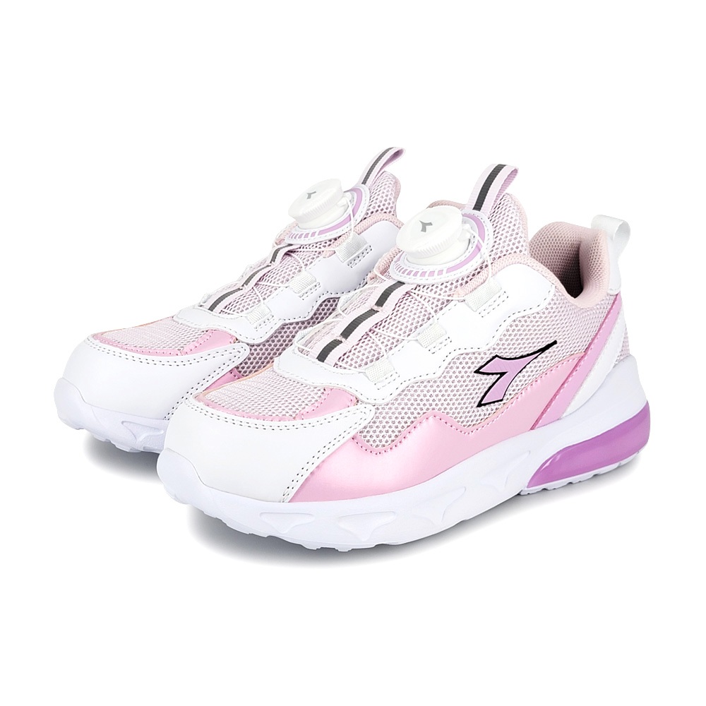 DIADORA迪亞多那 酷炫閃燈兒童跑鞋 童運動鞋 童鞋 時尚 閃亮 炫光 寬楦 康特杯 健康鞋墊 止滑 黑 藍 粉 紫, , large