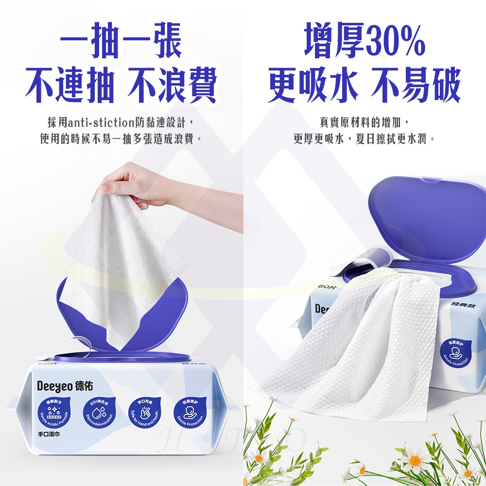 Hand & Mouth Wipes (Family Size 80pcs) / 80pcs / Pack (1 Pack), , large