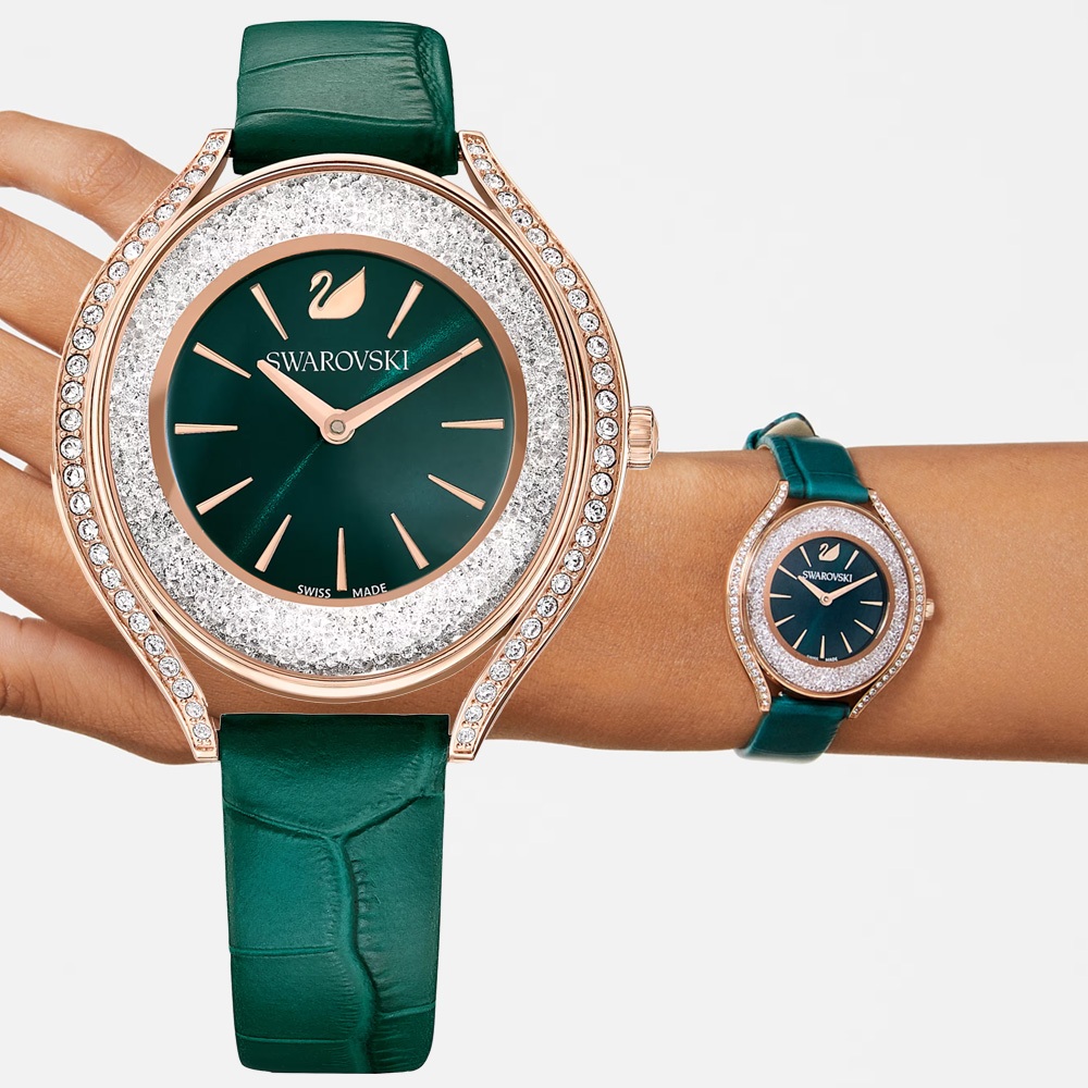 SWAROVSKI 施華洛世奇 送禮 Crystalline Aura 奢華水晶女錶 手錶-35.5mm 5644078, , large