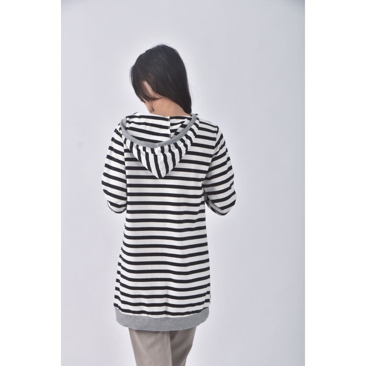 (S) cheau lih erl條紋黑色長袖上衣二手衣, , large