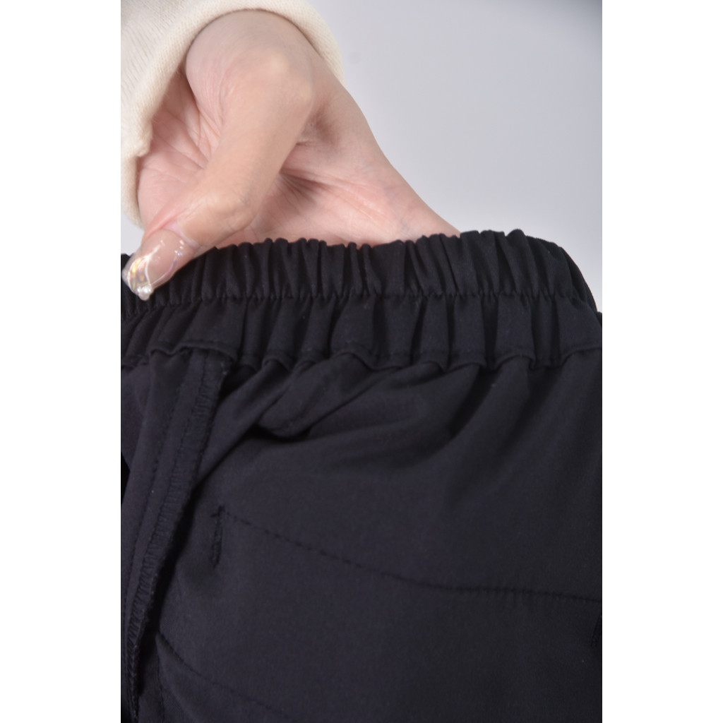 (3XL) 高腰西裝素面藍色長褲二手衣, , large