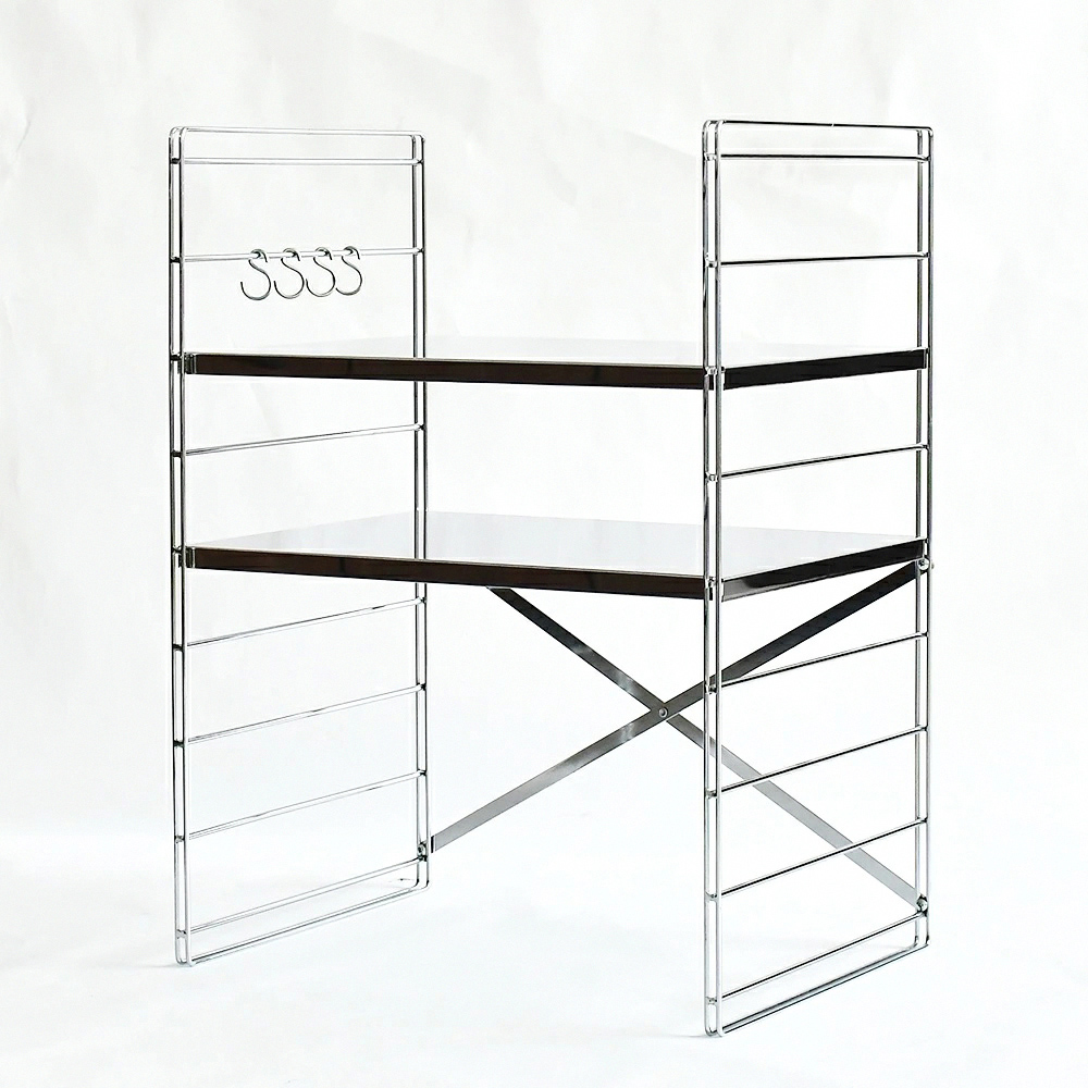 【adachi】日本不鏽鋼製層板可調耐重雙層置物架45cm(廚房收納架/不鏽鋼架/餐廚收納架/電器架), , large