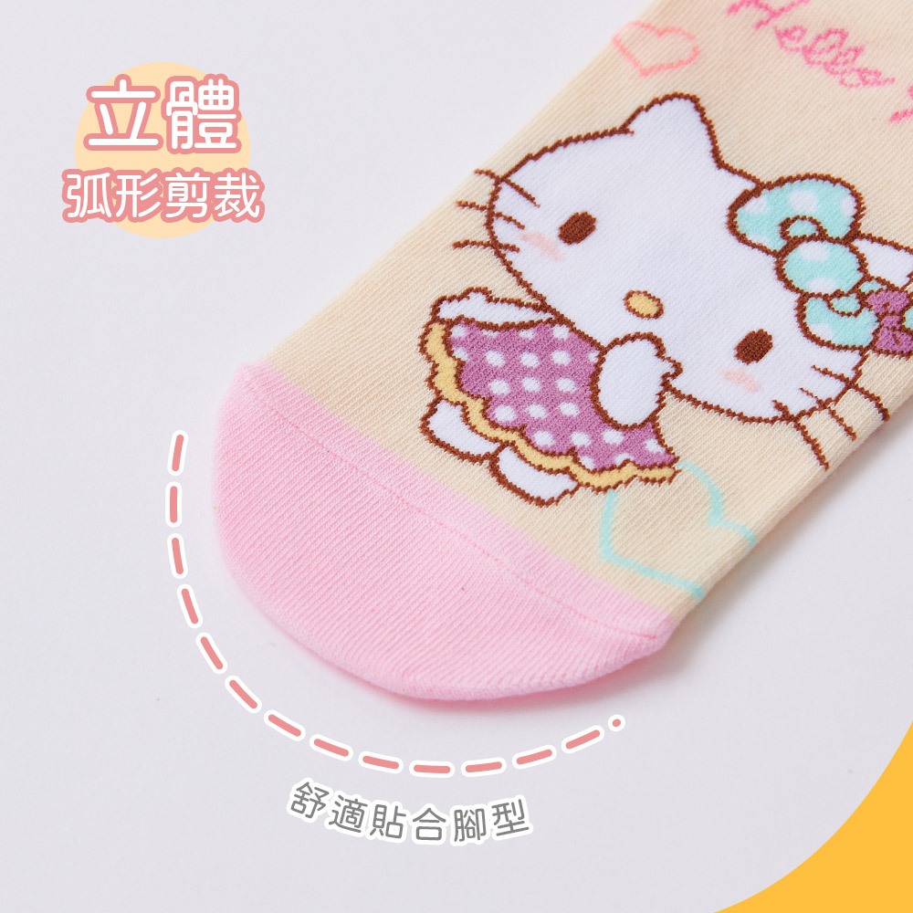 Sanrio 三麗鷗 KITTY 雙子星 美樂蒂直版襪 兒童短襪 台灣製童襪 KT-A654 TS-A515【旺達棉品】, , large