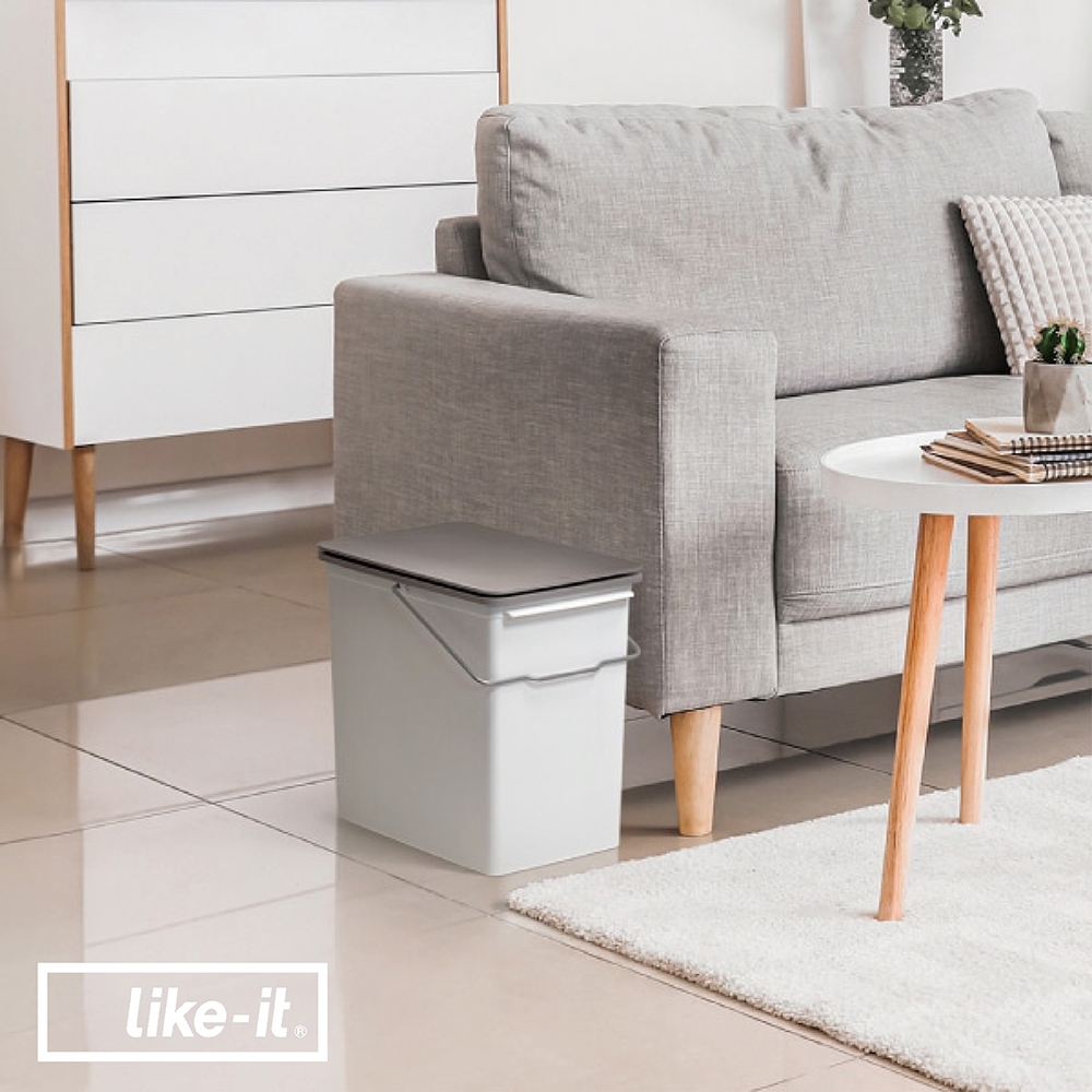 【this-this】日本Like-it｜Seals 上蓋按壓式可堆疊垃圾桶 17L, , large