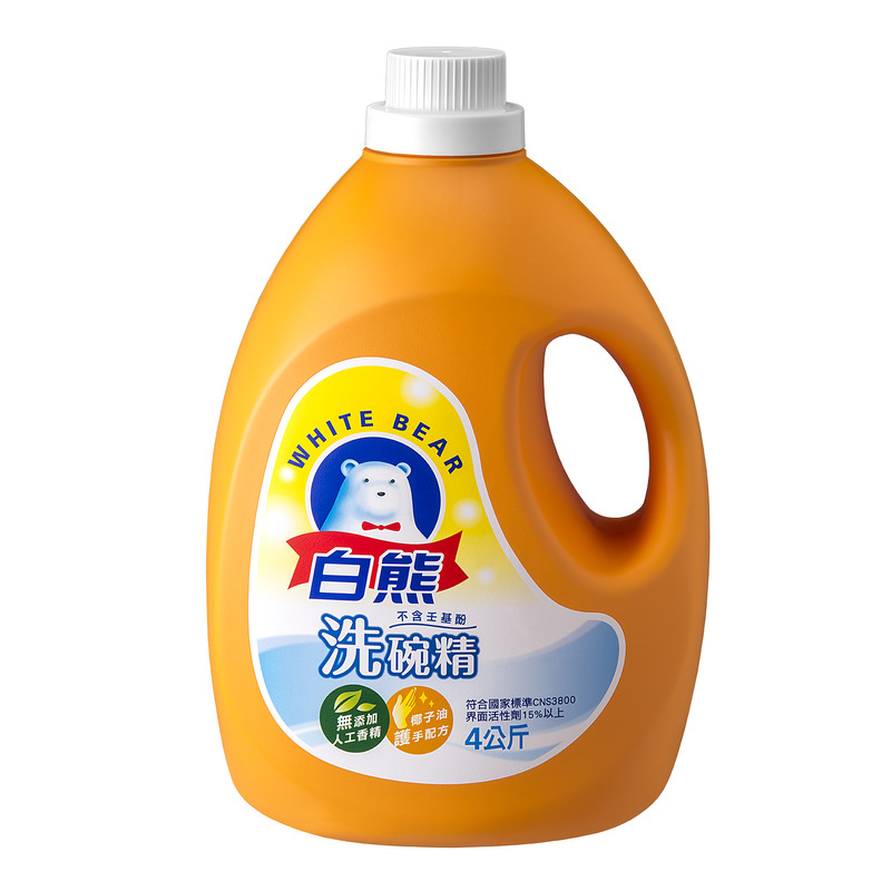 白熊軟性洗碗精4Kg, , large