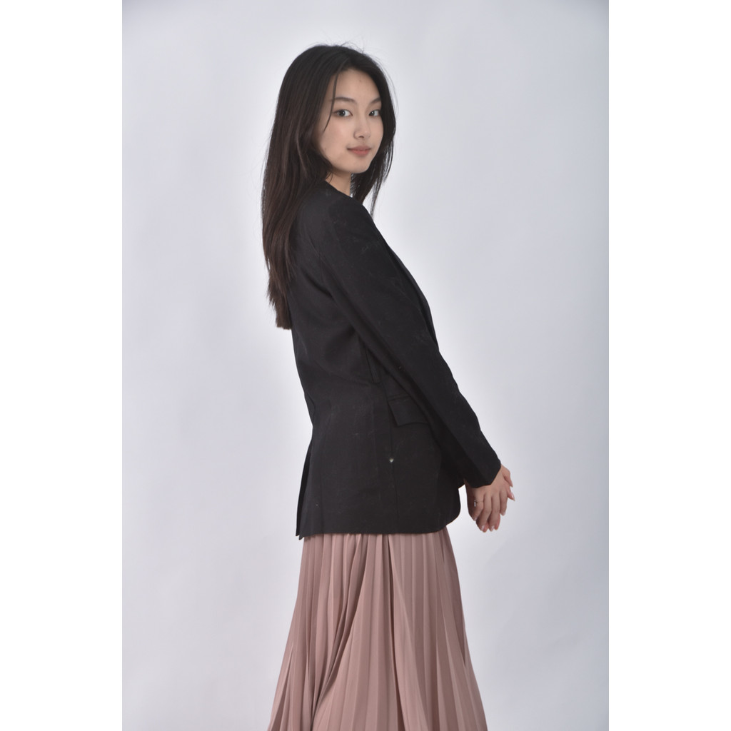 (S) fancy made西裝黑色外套二手衣, , large