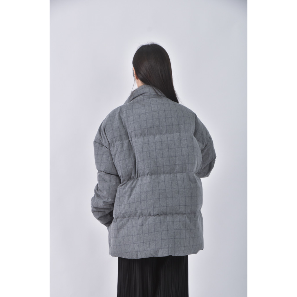 (2XL) pinli格紋灰色外套二手衣, , large