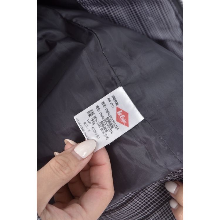 (S) le coopen質感格紋黑色外套二手衣, , large