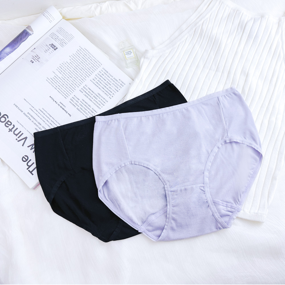 【Clany可蘭霓】新美膚面膜莫代爾中腰M-XL內褲 質感灰 2223-61, , large