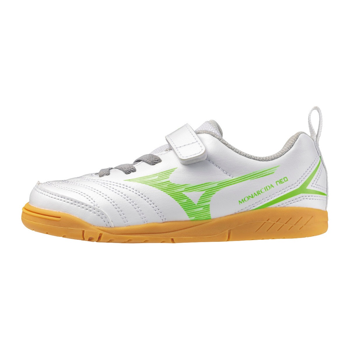 [秉宸] MONARCIDA NEO III CLUB KIDS IN 兒童平底足球鞋 白綠 P1GG252637, , large